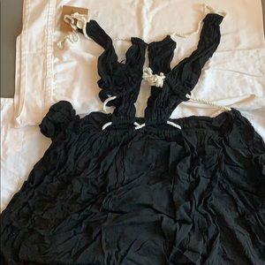 Lost in Lunar black maxi with rope. Boho Tulum festival dress